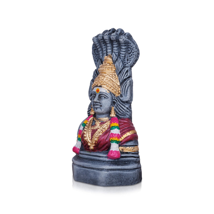Half Karumariamman Statue Clay Golu Bommai - 9 X 4.75 Inches | Giri Golu Doll/ Navaratri Gombe/ Navratri Decor