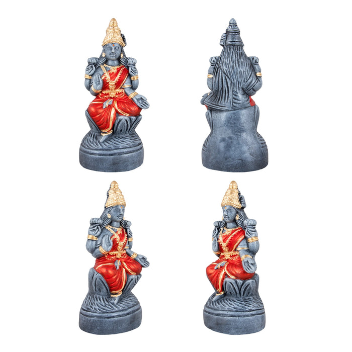 Ganesh Lakshmi Saraswati Clay Golu Bommai Set - 10 x 4.5 Inches | Giri Golu Doll/ Navaratri Golu Bomma/Gombe