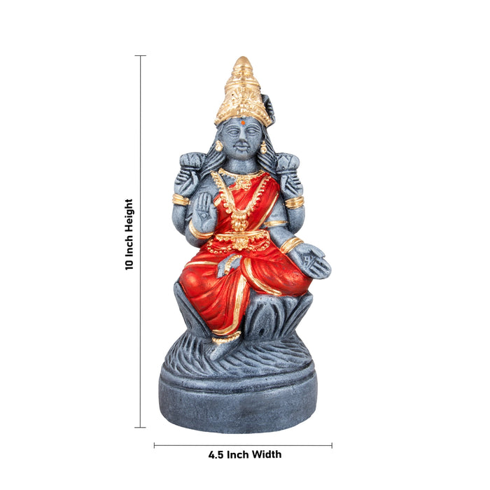 Ganesh Lakshmi Saraswati Clay Golu Bommai Set - 10 x 4.5 Inches | Giri Golu Doll/ Navaratri Golu Bomma/Gombe