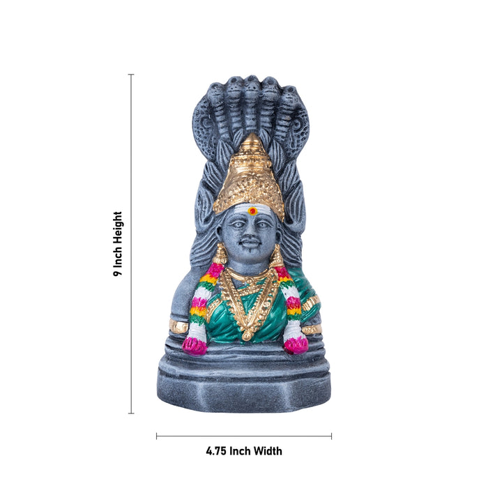 Karumariamman Statue Clay Golu Bommai - 9 X 4.75 Inches | Navaratri Golu Gombe/ Giri Golu Doll/ Navratri Decor