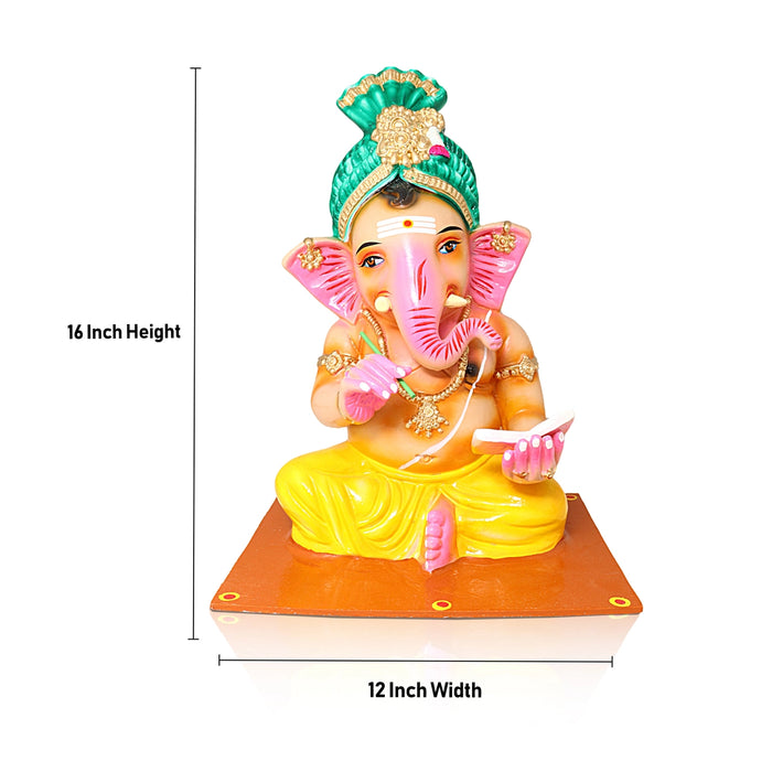 Gurukulam Ganapati Paper Mache Golu Bommai Set - 16 x 12 Inches | Giri Golu Doll/ Navaratri Golu Bomma/Gombe