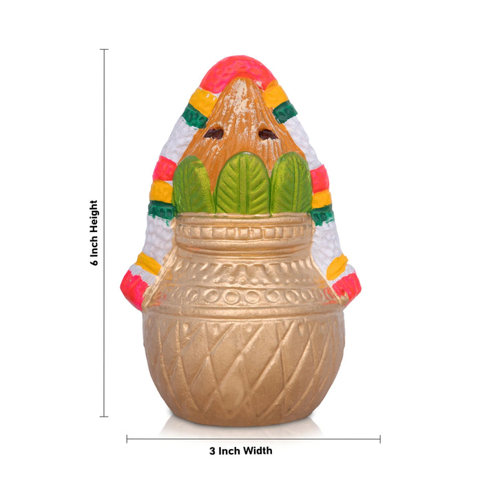 Kalasam Clay Golu Bommai - 6 x 3 Inches | Giri Golu Doll/ Navaratri Golu Bomma/Gombe/Bommai