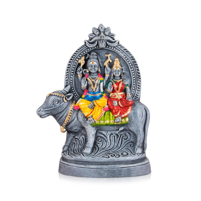 Rishaba Vahanam Clay Golu Bommai - 14 x 10 Inches | Giri Golu Doll/ Navaratri Golu Bomma/Gombe/Bommai