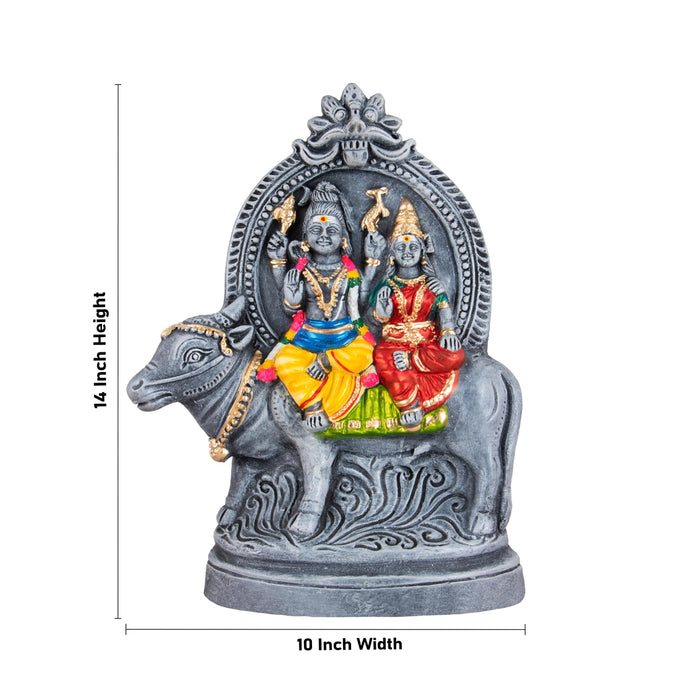 Rishaba Vahanam Clay Golu Bommai - 14 x 10 Inches | Giri Golu Doll/ Navaratri Golu Bomma/Gombe/Bommai