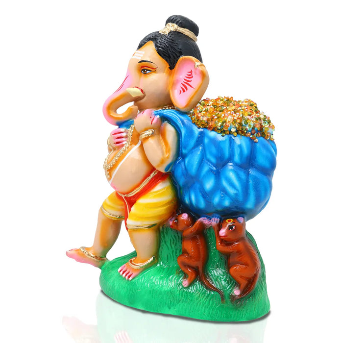 Kuber Ganapati Paper Mache Golu Bommai - 14 x 10 Inches | Giri Golu Doll/ Navaratri Golu Bomma/Gombe/Bommai