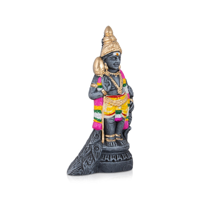 Murugan Clay Golu Bommai - 9 x 5 Inches | Giri Golu Doll/ Navaratri Golu Bomma/Gombe/Bommai