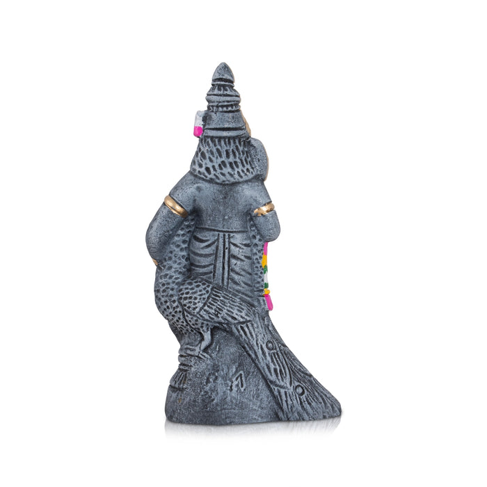 Murugan Clay Golu Bommai - 9 x 5 Inches | Giri Golu Doll/ Navaratri Golu Bomma/Gombe/Bommai