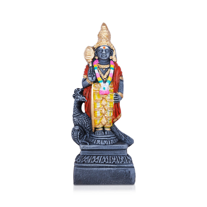 Kalvettu Murugan Statue Clay Golu Bommai - 11 X 4 Inches | Navaratri Golu Gombe/Giri Golu Doll/ Navratri Decor