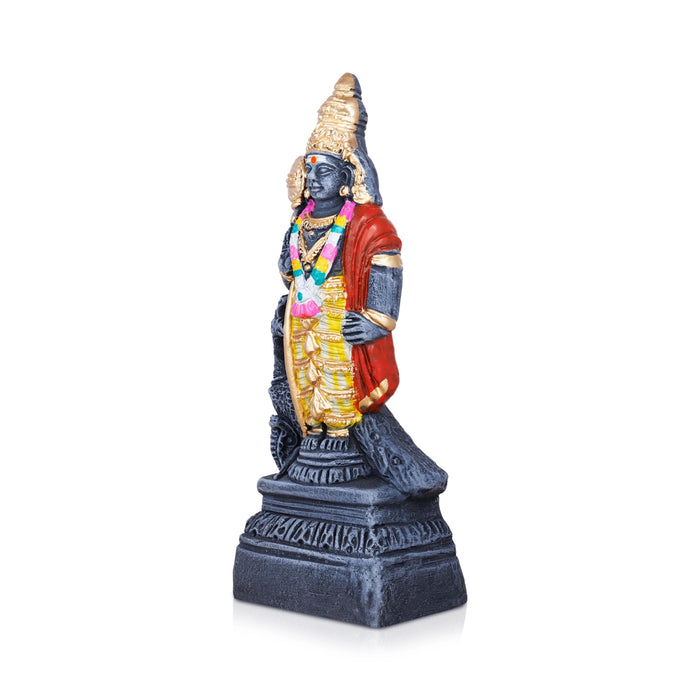Kalvettu Murugan Statue Clay Golu Bommai - 11 X 4 Inches | Navaratri Golu Gombe/Giri Golu Doll/ Navratri Decor