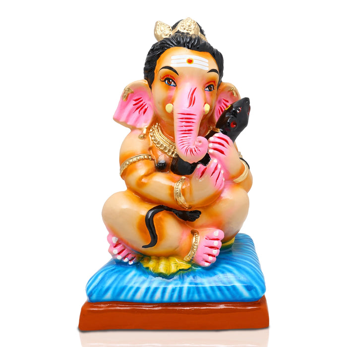 Rat Ganapati Paper Mache Golu Bommai - 15 x 9.5 Inches | Giri Golu Doll/ Navaratri Golu Bomma/Gombe/Bommai