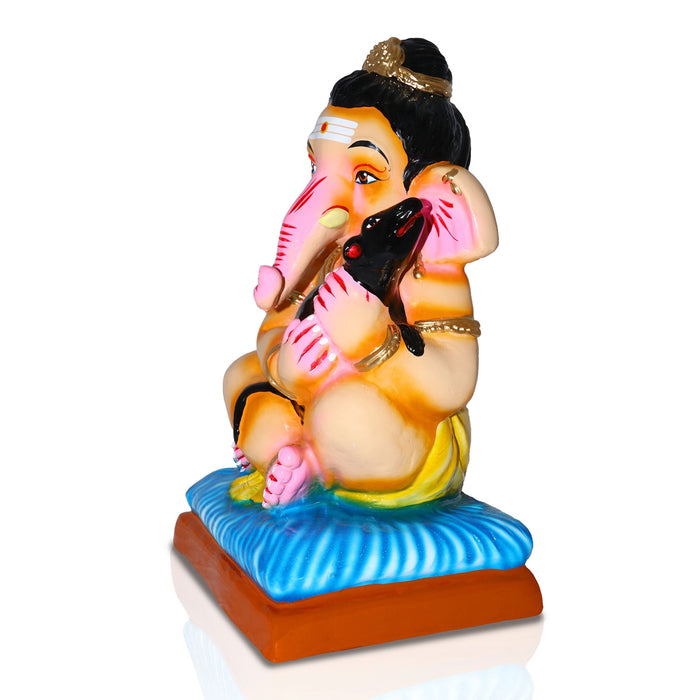 Rat Ganapati Paper Mache Golu Bommai - 15 x 9.5 Inches | Giri Golu Doll/ Navaratri Golu Bomma/Gombe/Bommai