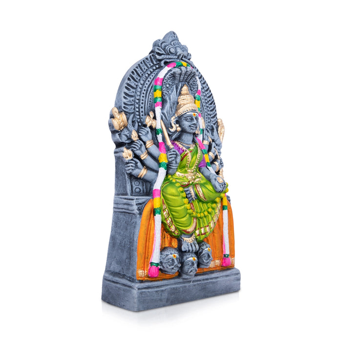 Samayapuram Mariamman Clay Golu Bommai - 13 x 7 Inches | Giri Golu Doll/ Navaratri Golu Bomma/Gombe/Bommai