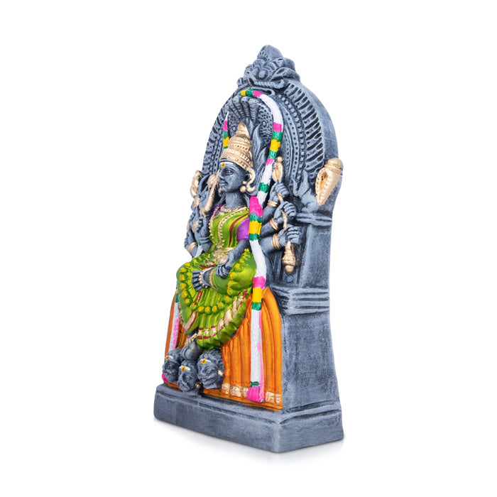 Samayapuram Mariamman Clay Golu Bommai - 13 x 7 Inches | Giri Golu Doll/ Navaratri Golu Bomma/Gombe/Bommai