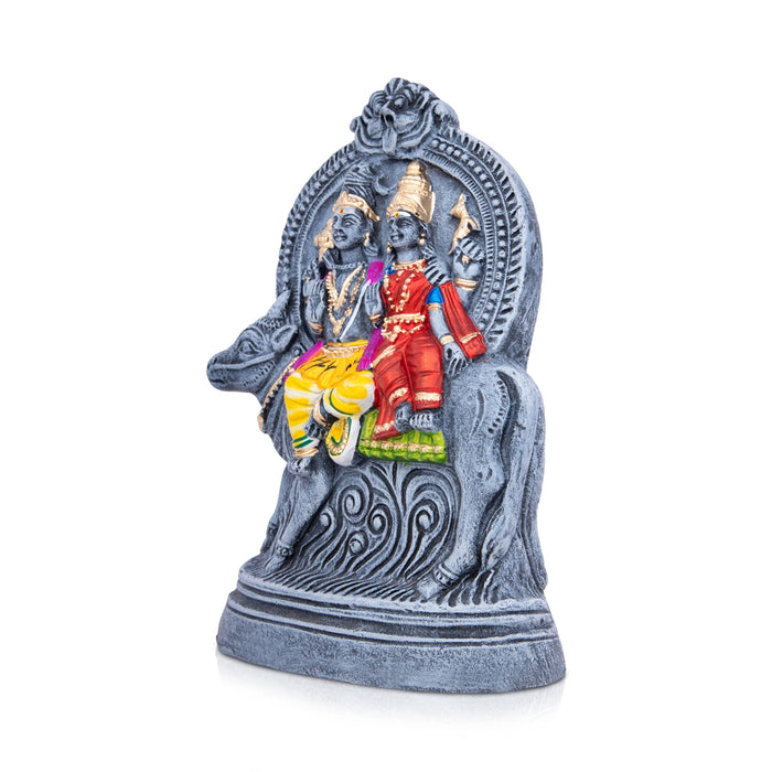 Rishaba Vahanam Clay Golu Bommai - 11 x 7 Inches | Giri Golu Doll/ Navaratri Golu Bomma/Gombe/Bommai