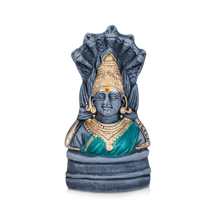 Mariamman Bust Clay Golu Bommai - 5.5 x 3 Inches | Giri Golu Bomma/ Navaratri Kolu Bommalu/ Gombe