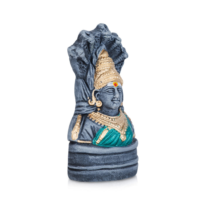 Mariamman Bust Clay Golu Bommai - 5.5 x 3 Inches | Giri Golu Bomma/ Navaratri Kolu Bommalu/ Gombe