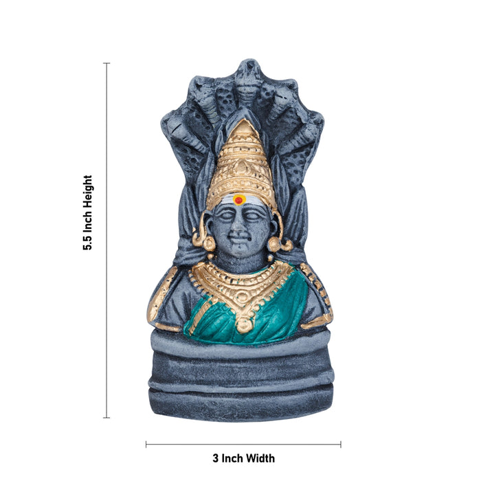 Mariamman Bust Clay Golu Bommai - 5.5 x 3 Inches | Giri Golu Bomma/ Navaratri Kolu Bommalu/ Gombe