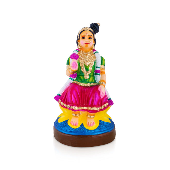 Bala Andal Clay Golu Bommai - 15 x 7.5 Inches | Giri Golu Doll/ Navaratri Golu Bomma/Gombe/Bommai