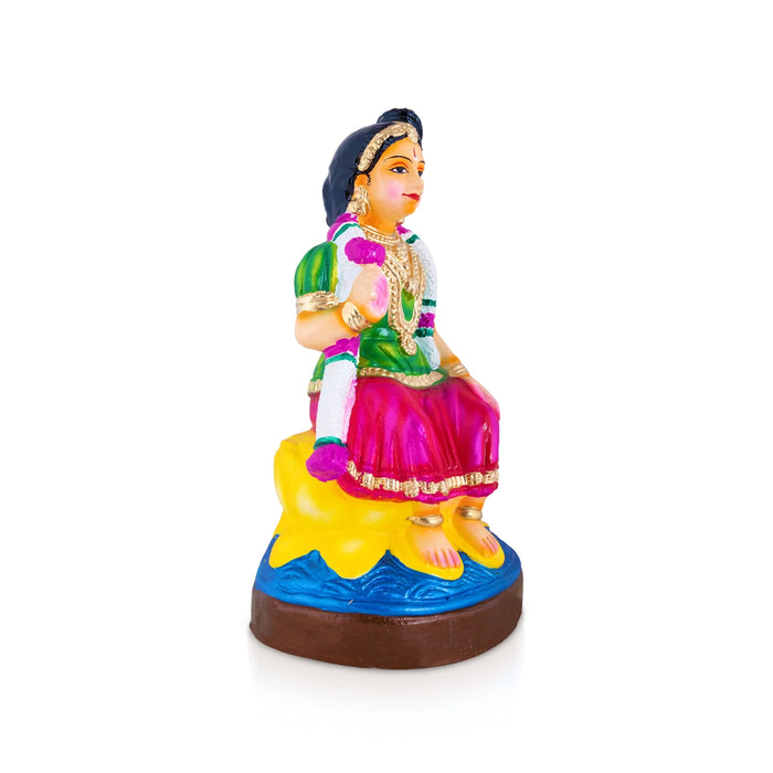Bala Andal Clay Golu Bommai - 15 x 7.5 Inches | Giri Golu Doll/ Navaratri Golu Bomma/Gombe/Bommai