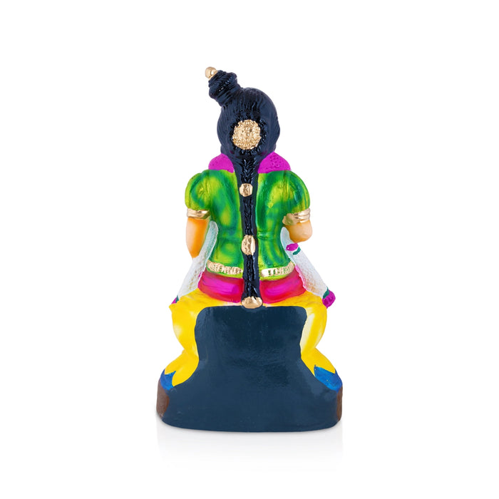 Bala Andal Clay Golu Bommai - 15 x 7.5 Inches | Giri Golu Doll/ Navaratri Golu Bomma/Gombe/Bommai