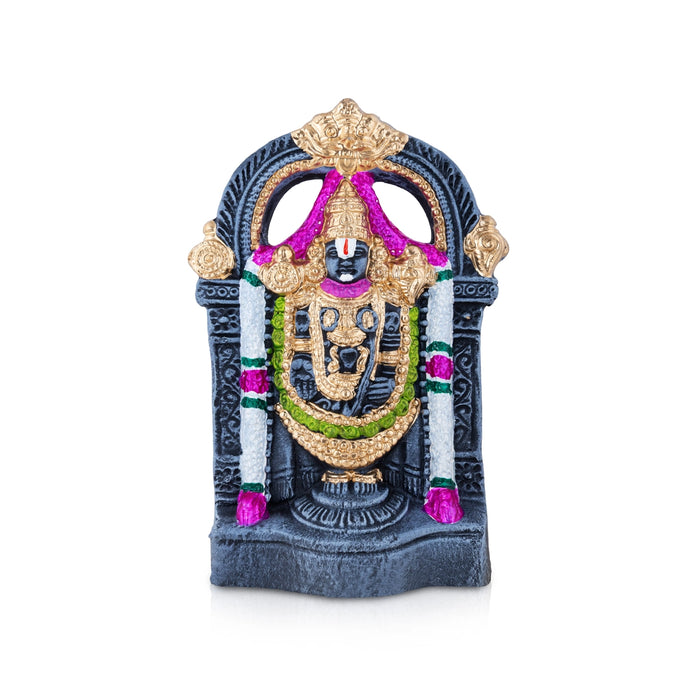 Balaji Perumal Thayar Clay Golu Bommai Pair - 9.5 x 6 Inches | Giri Golu Doll/ Navaratri Golu Bomma/ Bommalu