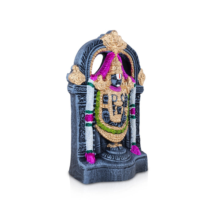 Balaji Perumal Thayar Clay Golu Bommai Pair - 9.5 x 6 Inches | Giri Golu Doll/ Navaratri Golu Bomma/ Bommalu