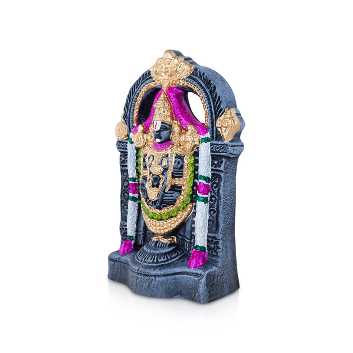 Balaji Perumal Thayar Clay Golu Bommai Pair - 9.5 x 6 Inches | Giri Golu Doll/ Navaratri Golu Bomma/ Bommalu