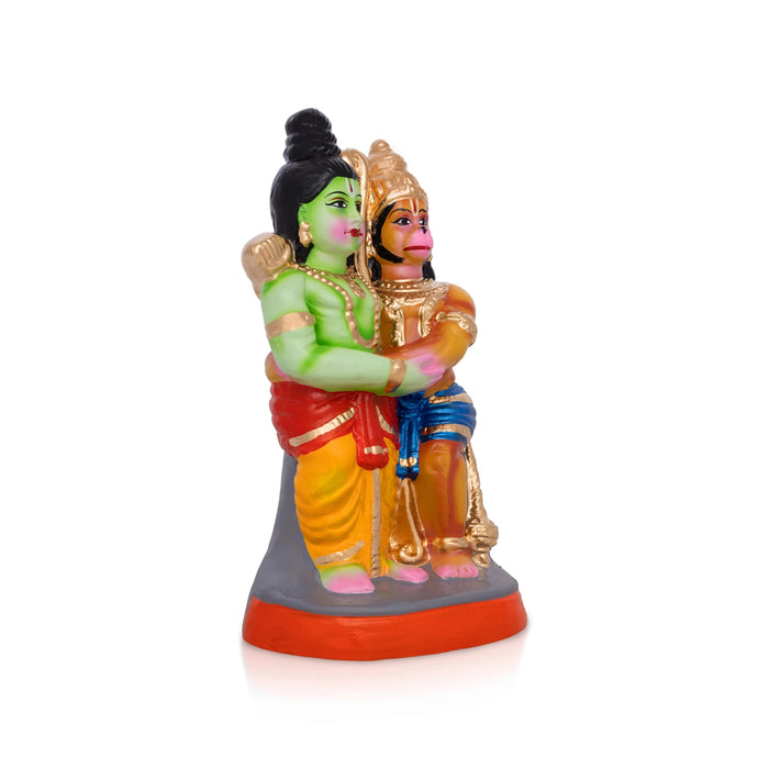 Ramar Hanuman Clay Golu Bommai - 12 x 6.5 Inches | Giri Golu Doll/ Navaratri Golu Bomma/ Dasara Doll