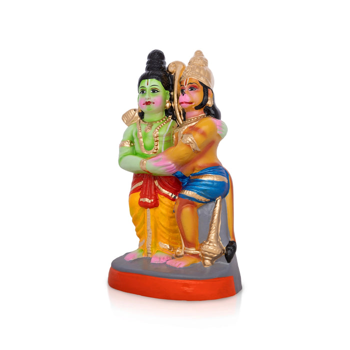 Ramar Hanuman Clay Golu Bommai - 12 x 6.5 Inches | Giri Golu Doll/ Navaratri Golu Bomma/ Dasara Doll