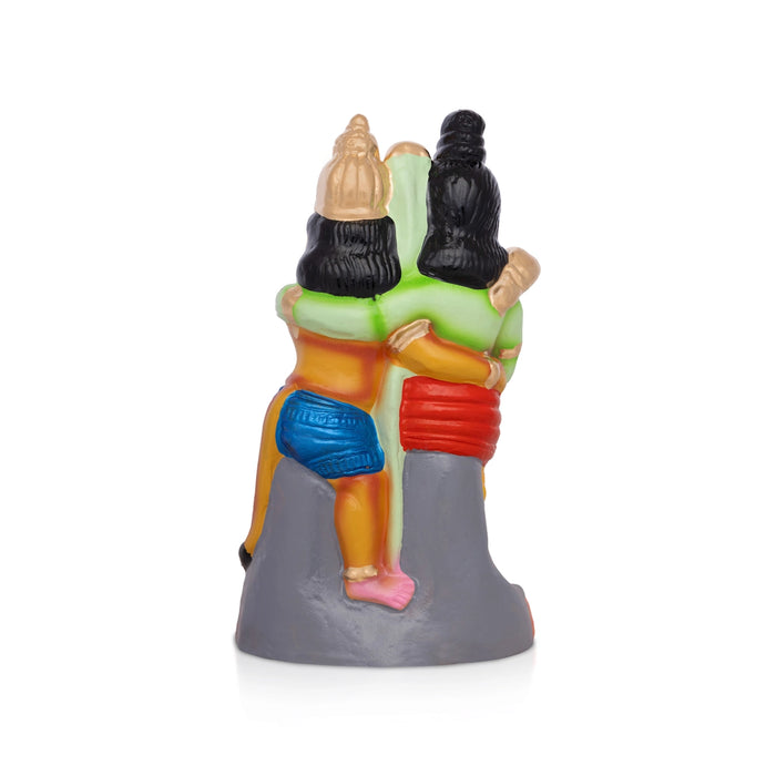 Ramar Hanuman Clay Golu Bommai - 12 x 6.5 Inches | Giri Golu Doll/ Navaratri Golu Bomma/ Dasara Doll