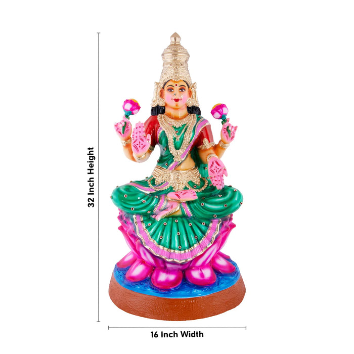 Lakshmi Paper Mache Golu Bommai - 32 x 16 Inches | Giri Golu Doll/ Navaratri Golu Bomma/Gombe/Bommai
