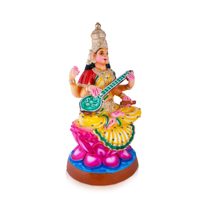 Saraswati Paper Mache Golu Bommai - 31.5 x 15 Inches | Giri Golu Doll/ Navaratri Golu Bomma/Gombe/Bommai