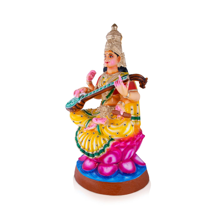 Saraswati Paper Mache Golu Bommai - 31.5 x 15 Inches | Giri Golu Doll/ Navaratri Golu Bomma/Gombe/Bommai