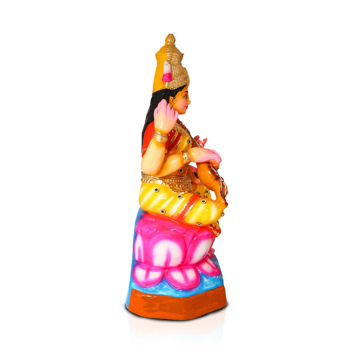 Saraswathi Paper Mache Golu Bommai - 21 x 10 Inches | Giri Golu Doll/ Navaratri Golu Bomma/Gombe/Bommai