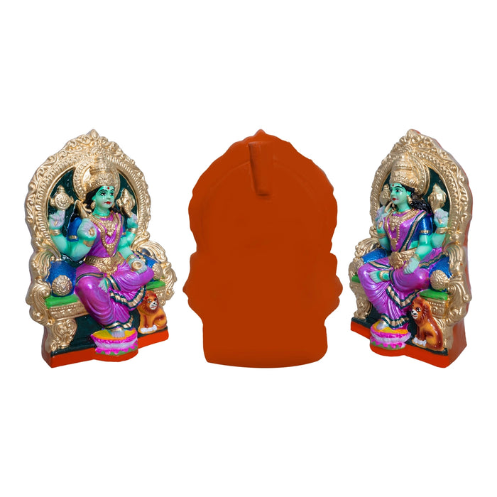 Lakshmi Saraswathi Durgai Clay Golu Bommai Set - 11 x 8 inches | Giri Golu Doll / Navaratri Golu Bomma / Gombe