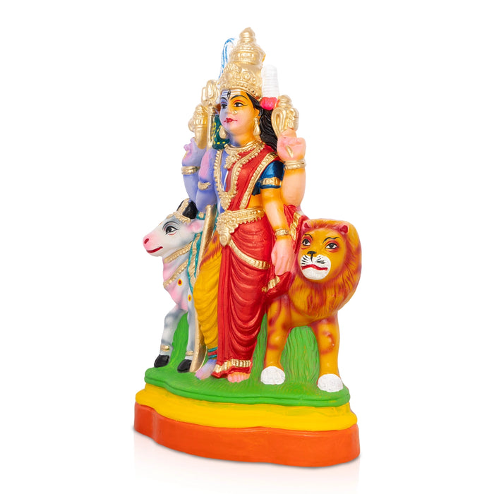 Ardhanareeshwarar Clay Golu Bommai - 8 x 3 Inches | Giri Golu Doll/ Navaratri Kolu Bomma/ Dasara Doll