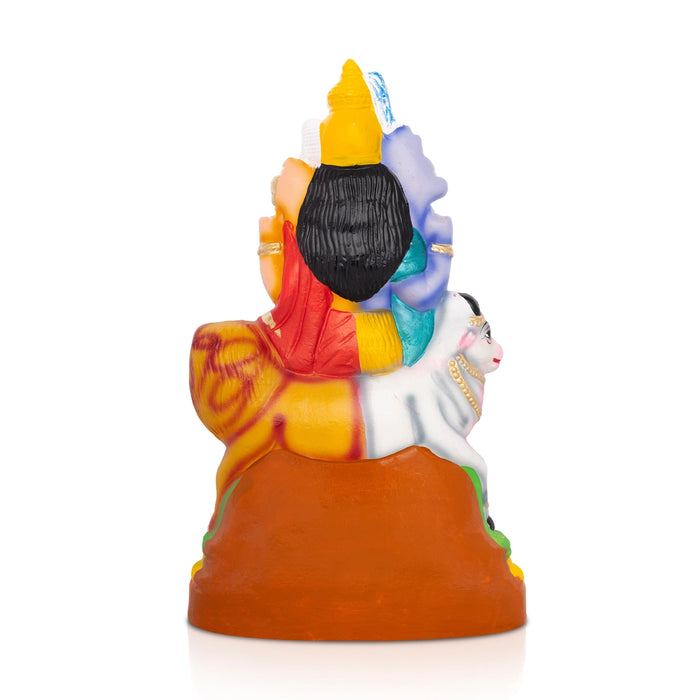 Ardhanareeshwarar Clay Golu Bommai - 8 x 3 Inches | Giri Golu Doll/ Navaratri Kolu Bomma/ Dasara Doll