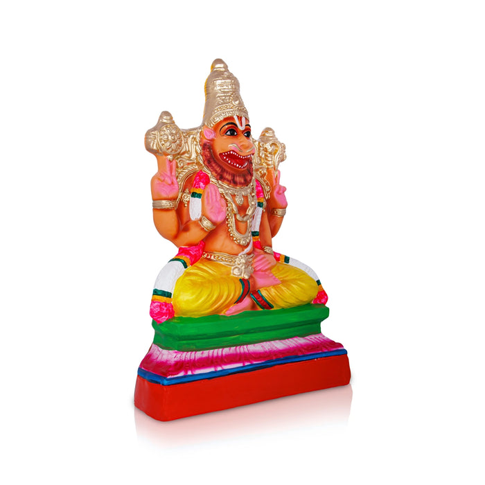 Ahobilam Narasimha Idol Clay Golu Bommai- 14 X 9 Inches | Navaratri Golu Gombe/ Giri Golu Doll/ Navratri Decor