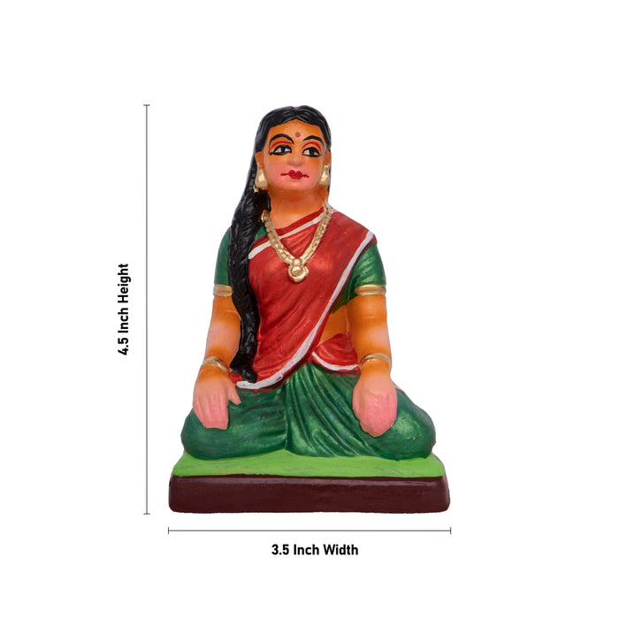 Pallankuzhi Clay Golu Bommai Set - 4.5 x 3.5 Inches | Giri Golu Bomma/ Navaratri Golu Doll/ Gombe/ Bommalu