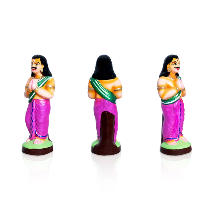 Akshaya Patram Clay Golu bommai Set - 8 x 4 Inches | Giri Golu Doll/ Navaratri Kolu Bommalu/ Gombe