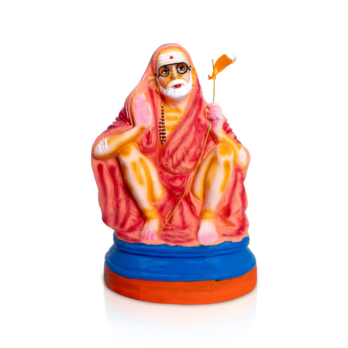 Kanchi Maha Periyava Clay Golu Bommai - 10.5 x 7 Inches | Giri Golu Doll/Navaratri Golu Bomma/Gombe/Bommai