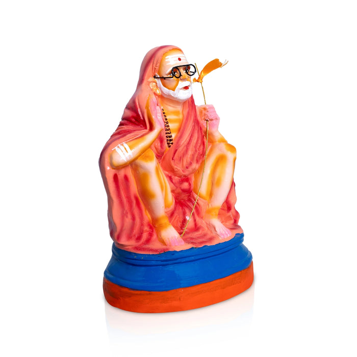 Kanchi Maha Periyava Clay Golu Bommai - 10.5 x 7 Inches | Giri Golu Doll/Navaratri Golu Bomma/Gombe/Bommai