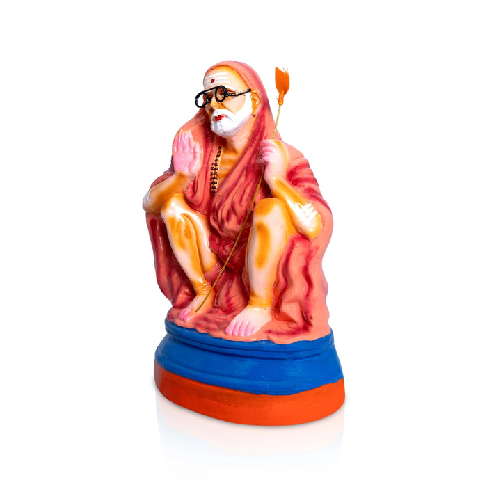 Kanchi Maha Periyava Clay Golu Bommai - 10.5 x 7 Inches | Giri Golu Doll/Navaratri Golu Bomma/Gombe/Bommai