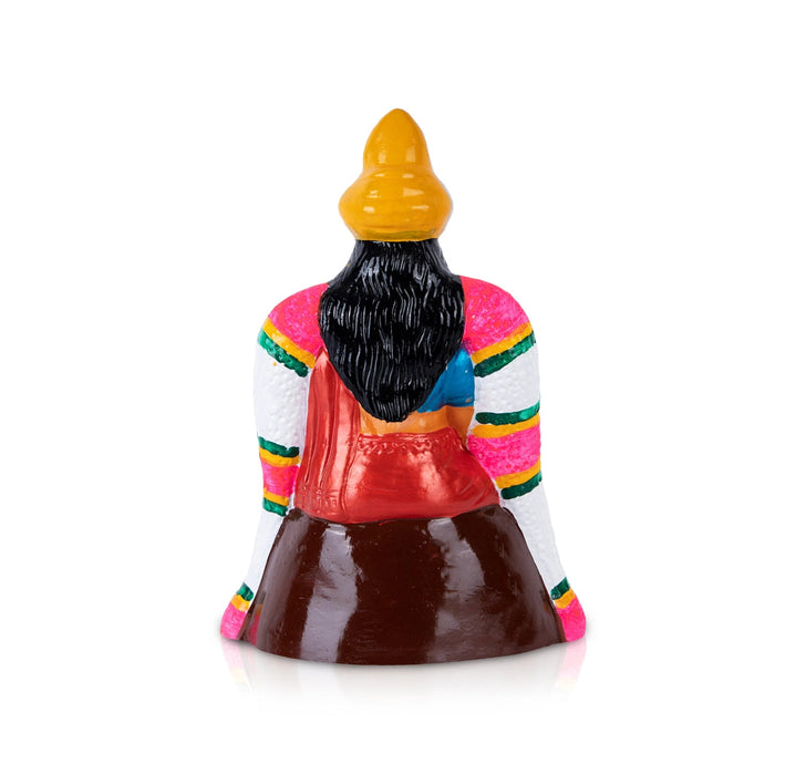 Annapurna Devi Paper Mache Golu Bommai - 10.5 X 7 Inches | Giri Golu Doll/ Navaratri Gombe/ Navratri Decor