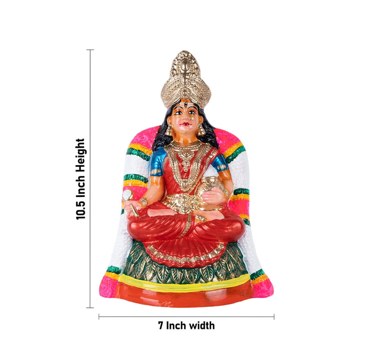 Annapurna Devi Paper Mache Golu Bommai - 10.5 X 7 Inches | Giri Golu Doll/ Navaratri Gombe/ Navratri Decor