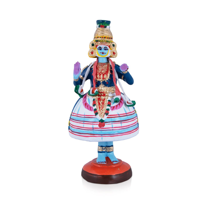 Kathakali Dancing Doll Paper Mache Golu Bommai - 15 x 6 Inches | Giri Golu Doll/ Navaratri Golu Bomma/Gombe