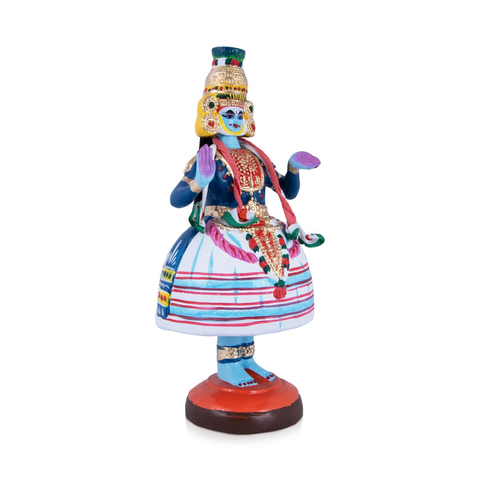 Kathakali Dancing Doll Paper Mache Golu Bommai - 15 x 6 Inches | Giri Golu Doll/ Navaratri Golu Bomma/Gombe