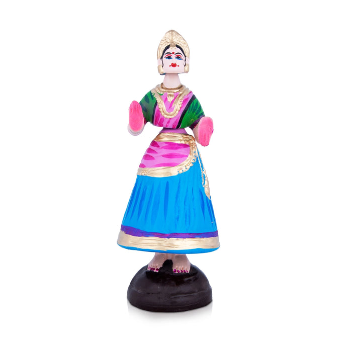 Thanjavur Dancing Doll Paper Mache Golu Bommai - 12 Inches | Giri Golu Doll/ Navaratri Golu Bomma/Gombe/Bommai