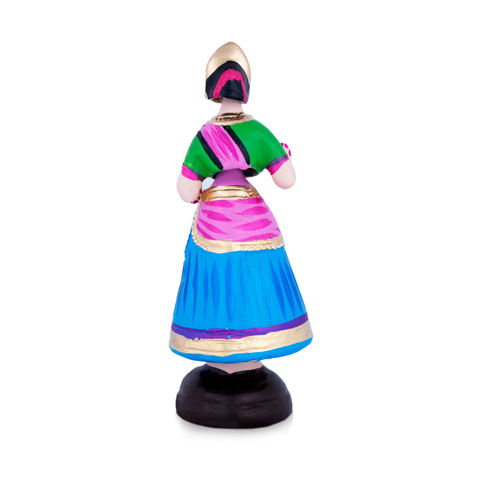 Thanjavur Dancing Doll Paper Mache Golu Bommai - 12 Inches | Giri Golu Doll/ Navaratri Golu Bomma/Gombe/Bommai