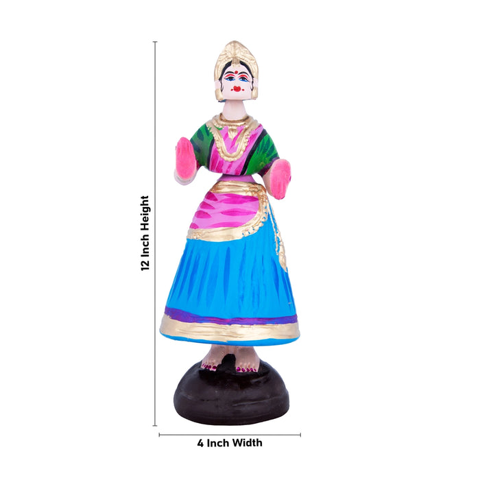 Thanjavur Dancing Doll Paper Mache Golu Bommai - 12 Inches | Giri Golu Doll/ Navaratri Golu Bomma/Gombe/Bommai